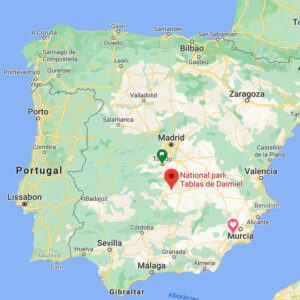 Location in Spain of Las Tablas de Daimiel