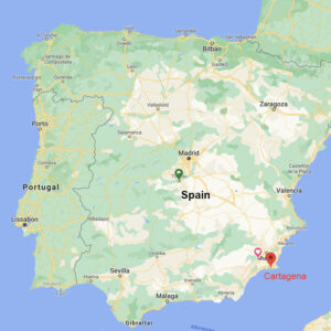 Location of Cartagena in Spain