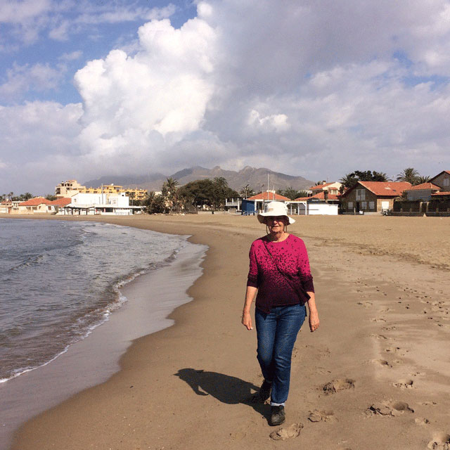 Walking on the beach