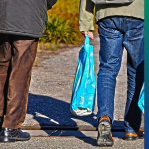 Helping the neighbor with the groceries